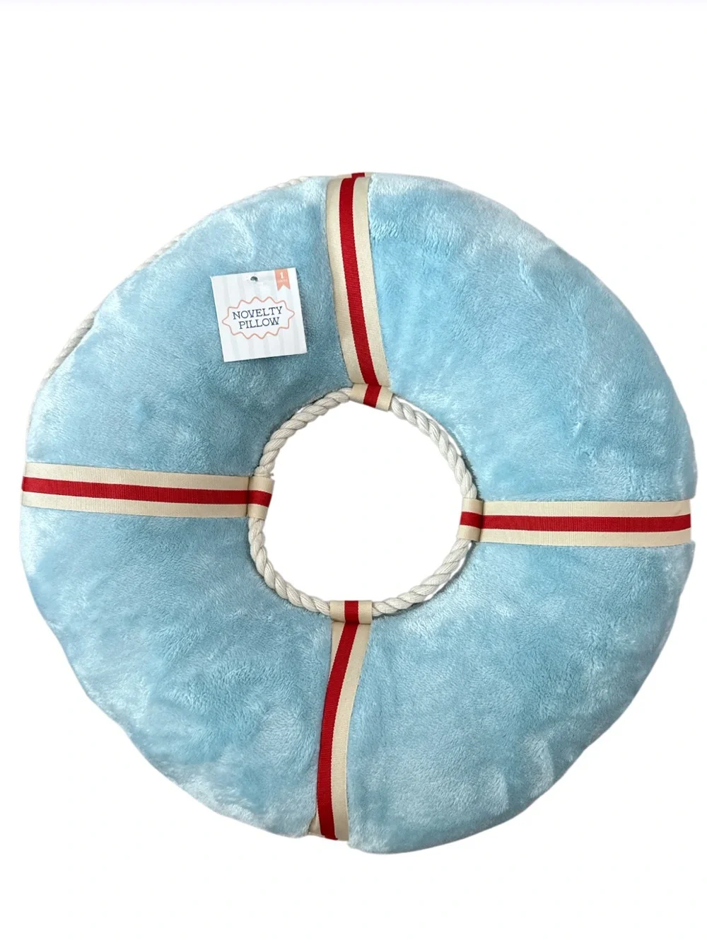 Cute Nautical Lobster & Life Preserver Plush Pillows - Coastal Decor Set